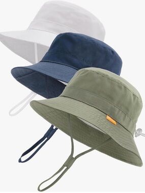 FURTALK Baby Toddler Sun Hat Kids Bucket Hat UPF50+ UV - Olive, Navy, White